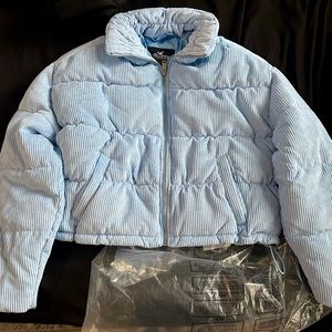 Blue Hollister Puffer Coat